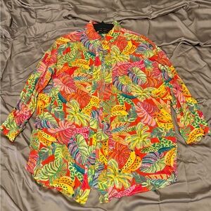 VICI Colorful Tropical Button Down